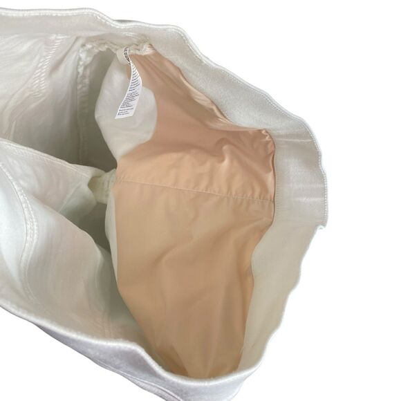 Spanx Jeans Womens L Pants White Ankle Leggings Elastic Waist Pull On Distressed - Picture 9 of 11